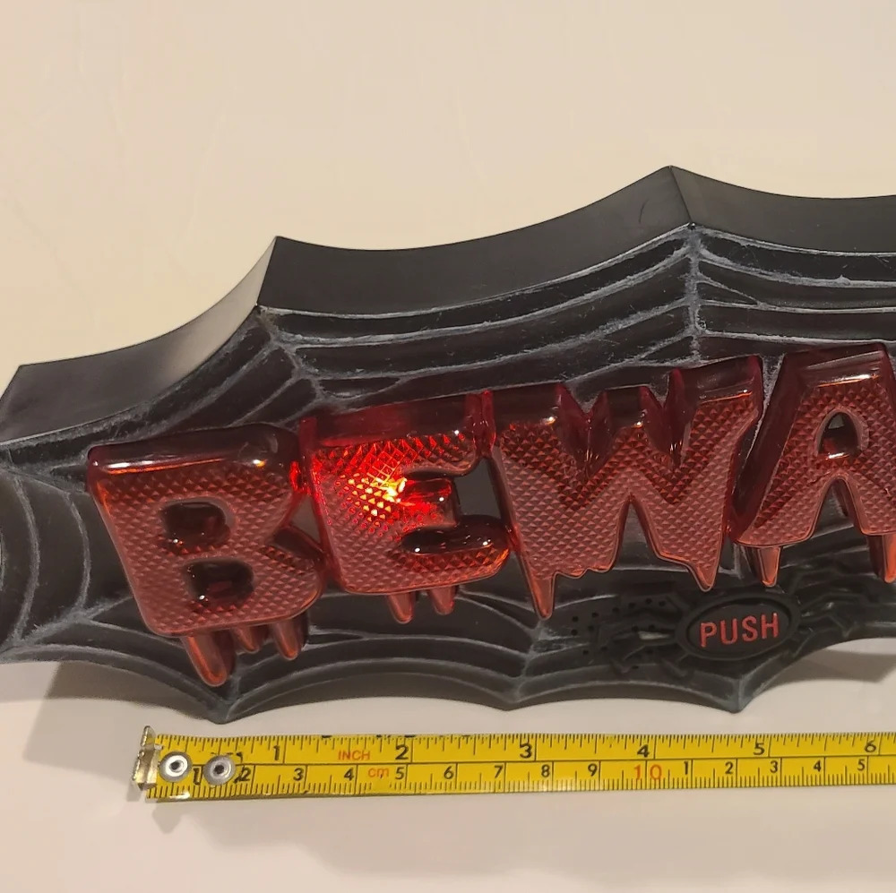 Halloween Beware Door Greeter Take one limited Ligh Up Plays Music 2006 - Picture 7 of 10
